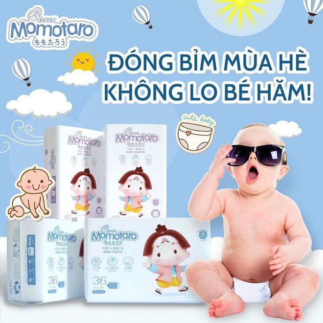 Tã quần Momotaro có nhiều size khác nhau, phù hợp với các bé trong mọi độ tuổi