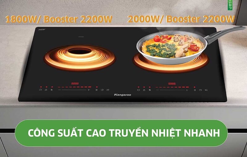 Bếp từ Kangaroo KGIC44D1C sở hữu công suất mạnh mẽ