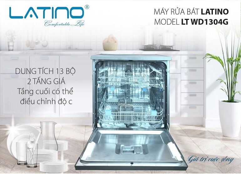 Thiết kế nổi bật của máy rửa bát Latino LT WD1304G