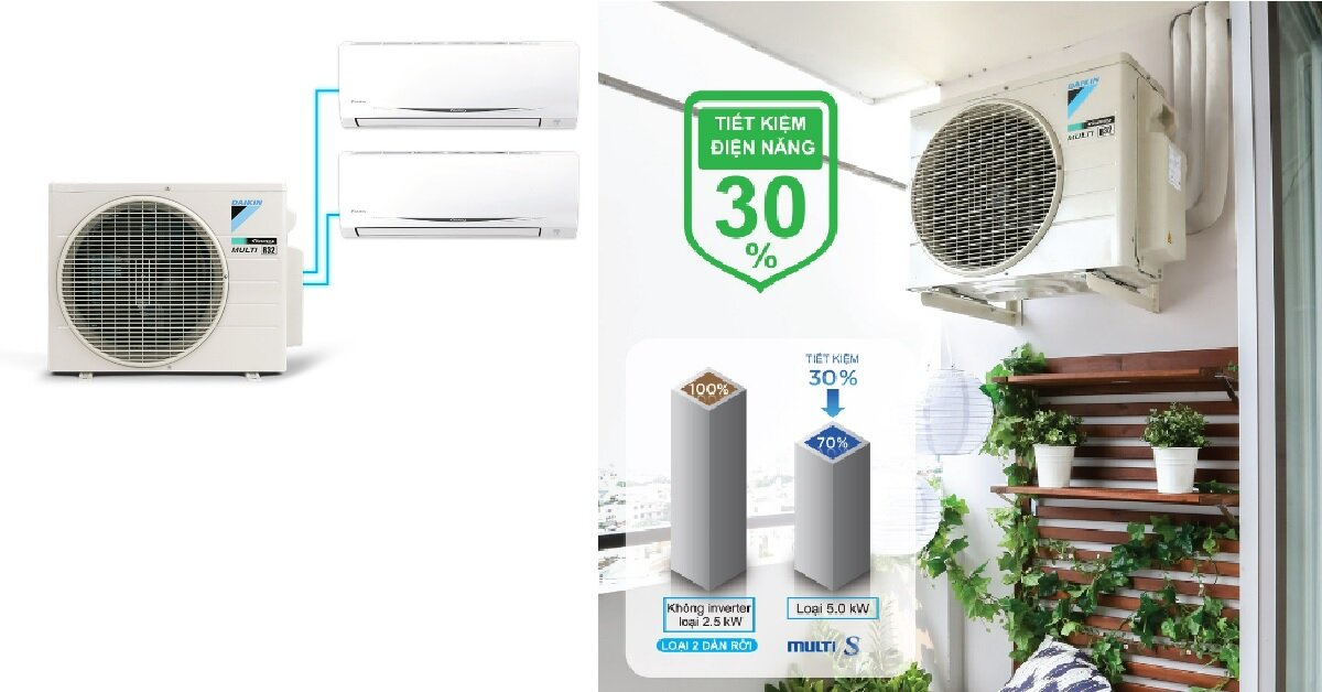 7 ưu điểm nổi bật của điều hòa Daikin Multi S Combo MKC50RVMV/CTKC25RVMV & CTKC25RVMV