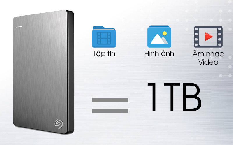 Ổ cứng di động 1TB Seagate Backup Plus Slim