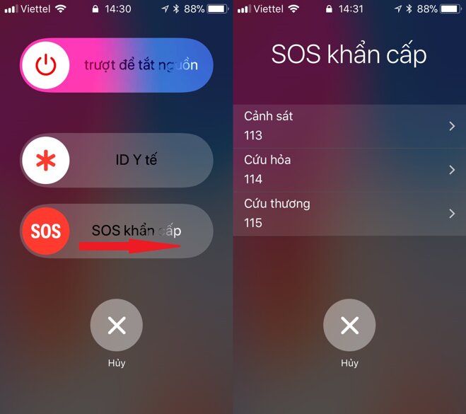 Cách kích hoạt SOS khẩn cấp ngay lập tức