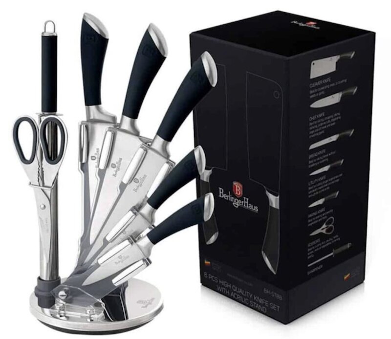 Bộ dao gồm 8 dụng cụ khác nhau phù hợp cho từng công việc nấu nướng