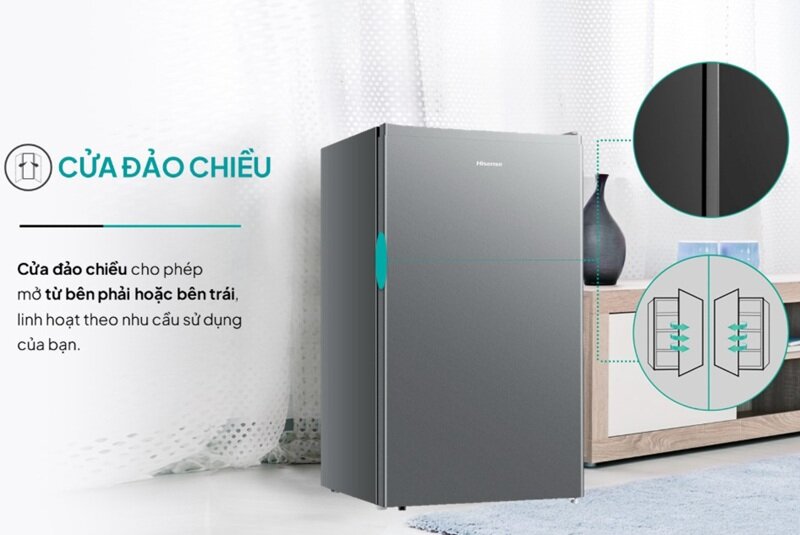Tủ lạnh mini Hisense RR106D4ESN giá chỉ 2,95 triệu đồng, tiết kiệm điện và bảo quản thực phẩm tốt
