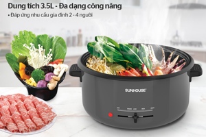 Đánh giá 4 mẫu nồi lẩu điện Sunhouse được ưa chuộng hiện nay 2023