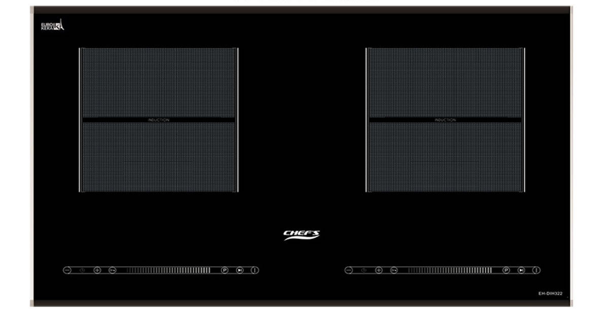 Đánh giá bếp từ âm 2 vùng nấu Chef's EH-DIH322 - Thiết kế và tính năng