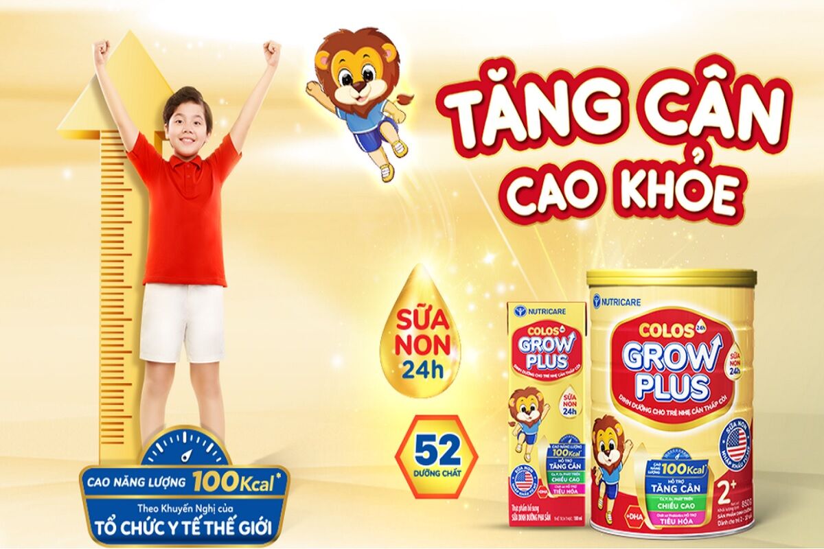 Đánh giá chi tiết sữa Grow Plus Nutricare giúp bé thấp còi tăng cân, cao khỏe