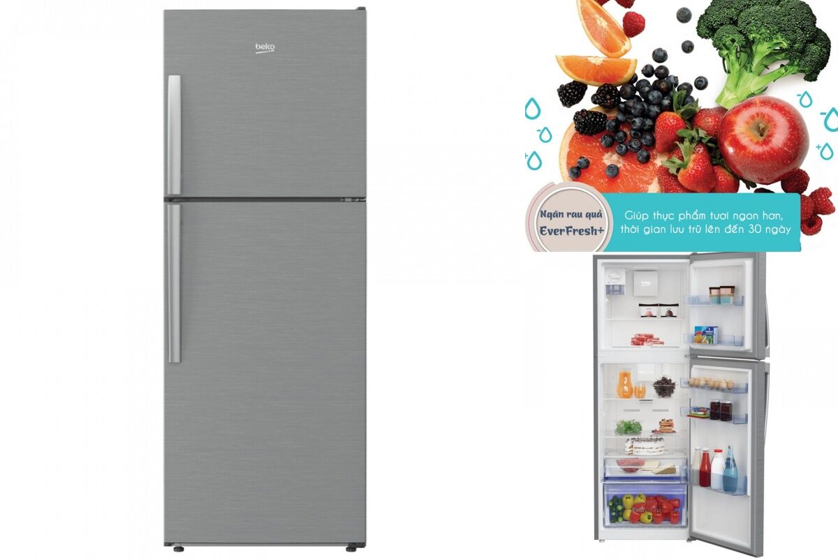 Đánh giá chi tiết tủ lạnh Beko Inverter 300 lít RDNT340I55VZX