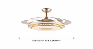 Đánh giá chi tiết về dòng quạt trần trang trí F12
