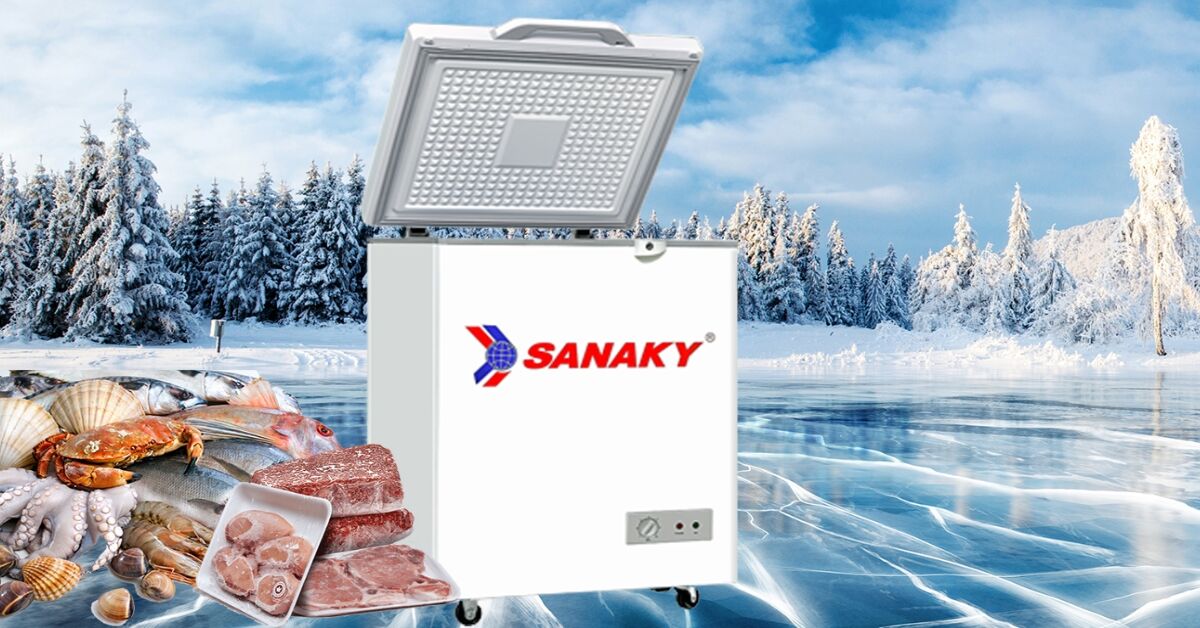 Đánh giá chiếc tủ đông 100L Sanaky VH-1599HY chi tiết