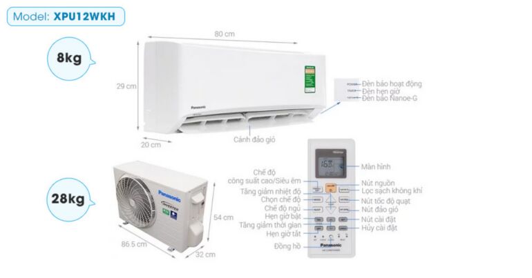Đánh giá điều hòa Panasonic XPU12WKH-8 1 chiều Inverter
