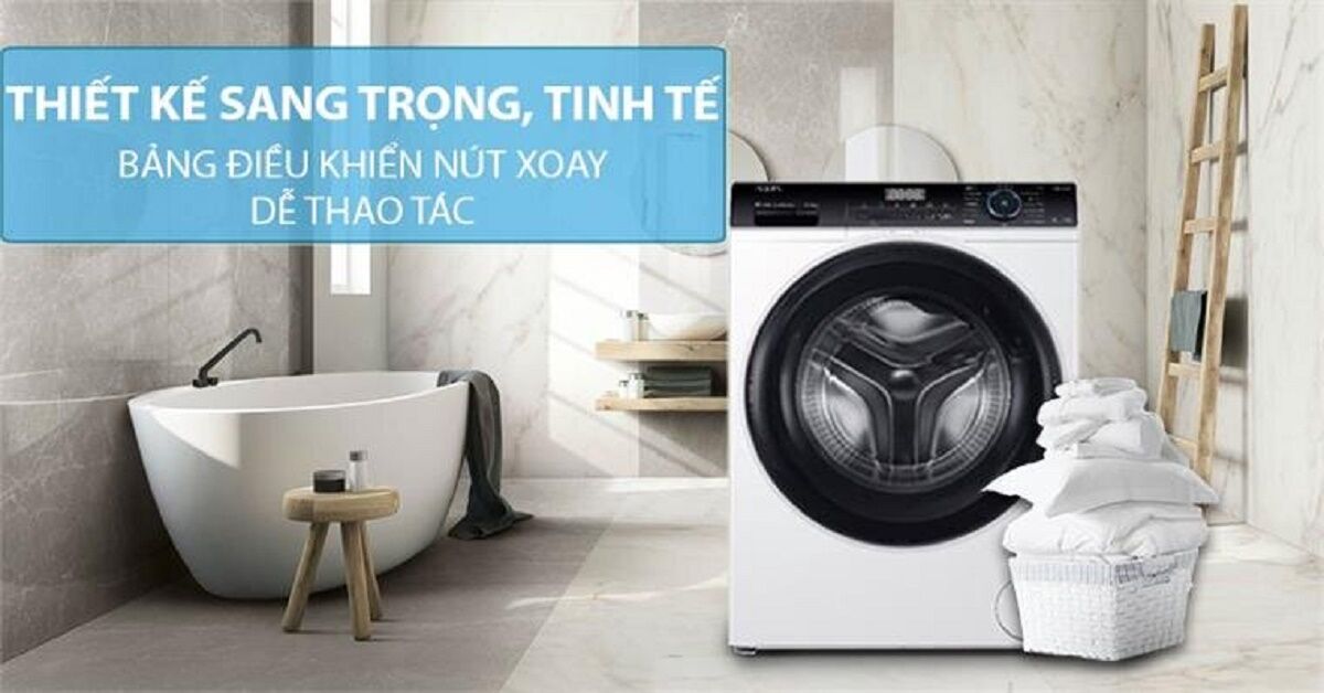 Đánh giá máy giặt Aqua 8kg lồng ngang AQD-A800F W