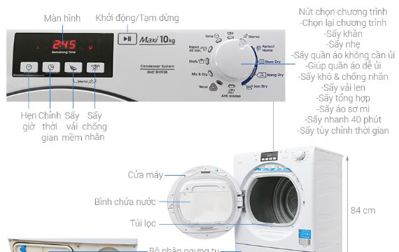 Đánh giá máy sấy quần áo Candy có tốt không chi tiết?