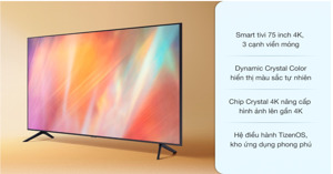 Đánh giá Smart Tivi Samsung 4K 75 inch 75AU7000 UHD