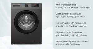 Đánh giá so sánh máy giặt Beko 9 kg WCV9614XB0STM