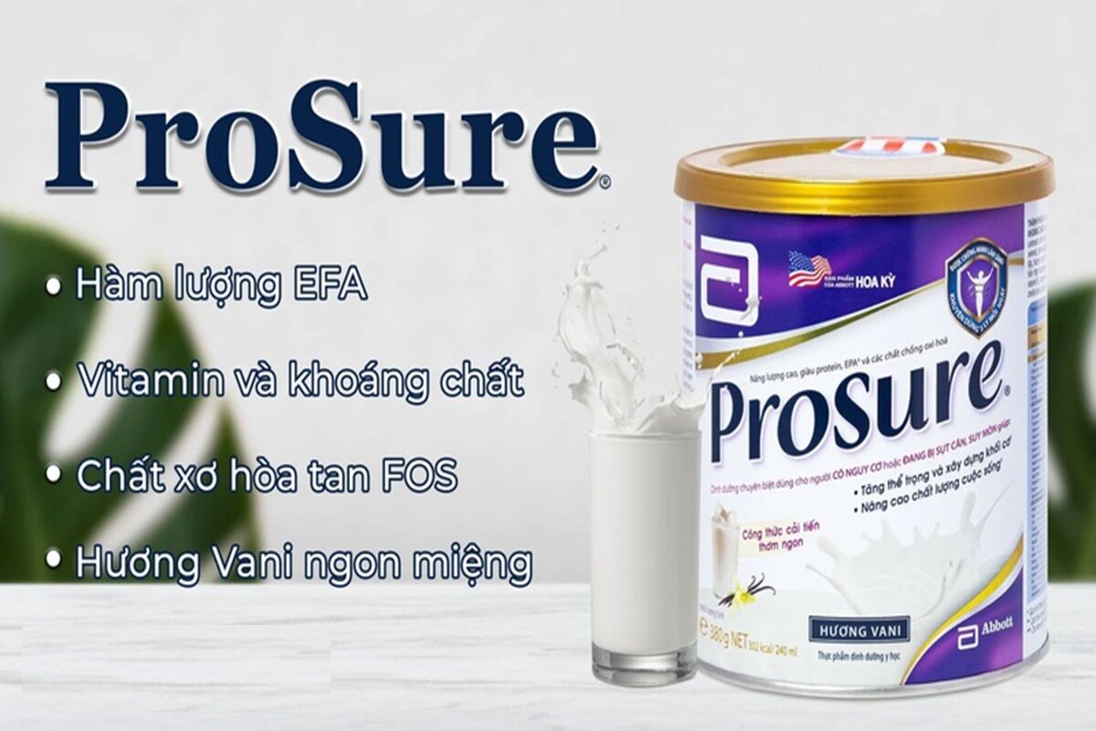 Đánh giá sữa Prosure bổ sung dinh dưỡng cho người bệnh