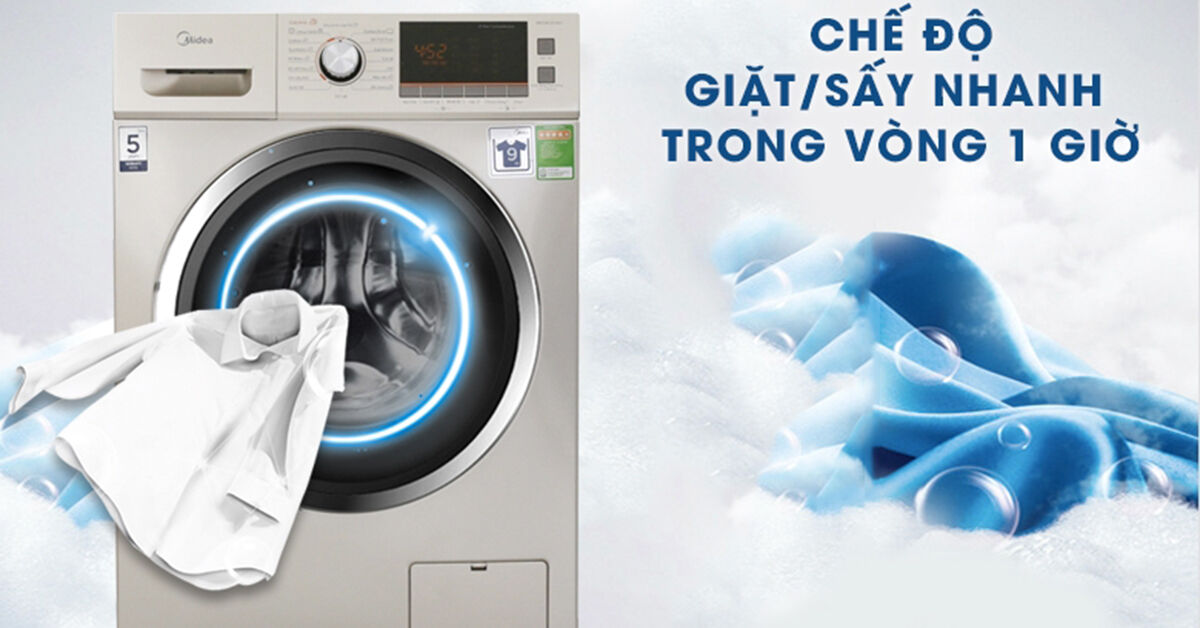 Đánh giá tổng quan máy giặt sấy Midea 9kg MFC90-D1401