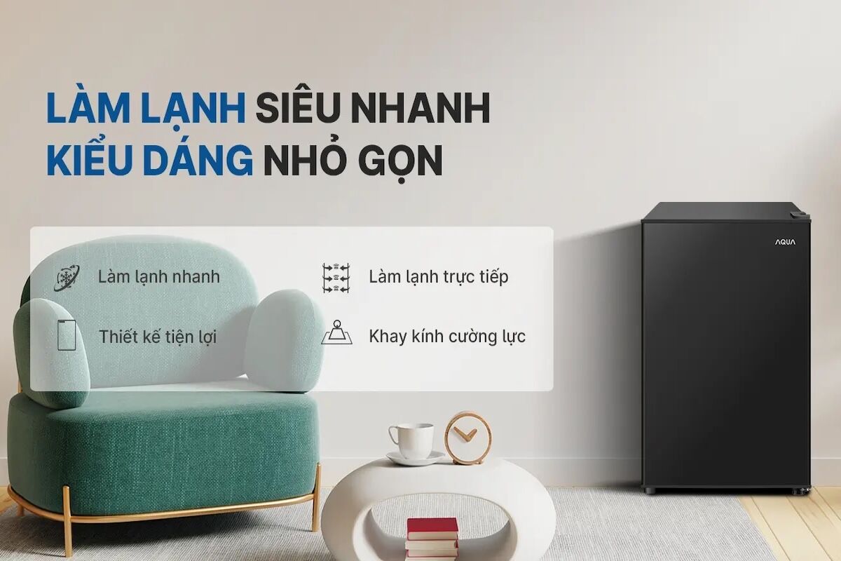 Đánh giá ưu nhược điểm của tủ lạnh Aqua 90 lít AQR-D100FA(BS)