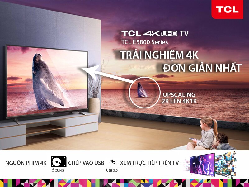 Thiết kế sang trọng, đẳng cấp của tivi TCL màn hình 55 inch