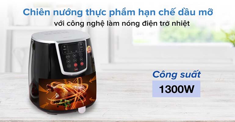 Sử dụng nồi chiên Joyoung KL35-D981 sẽ giúp bạn hạn chế lượng dầu mỡ nạp vào cơ thể nồi chiên không dầu Joyoung KL35-D981