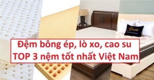 Đệm bông ép, lò xo, cao su - TOP 3 nệm tốt nhất Việt Nam