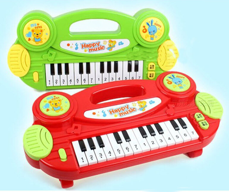 Đàn Piano đồ chơi cho bé 14 phím có đèn, màu sắc rất bắt mắt