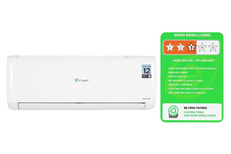 Loạt điều hòa Casper 12000 BTU inverter tiết kiệm điện giảm giá sâu, chỉ từ 4 triệu đồng