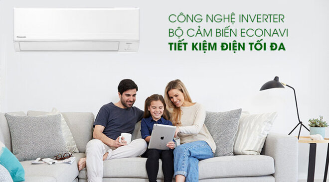 điều hòa panasonic 1 chiều inverter pu9ukh-8 9.000btu