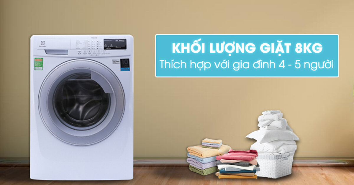 Điểm danh 4 máy giặt 8kg lồng ngang inverter tiết kiệm điện, giặt nước nóng sạch vượt trội