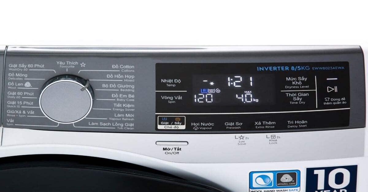 Điểm danh 5 máy giặt 8kg nổi bật trên thị trường năm 2023