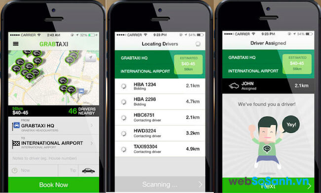 Điểm khác biệt giữa Uber Taxi, Easy Taxi và Grab Taxi là gì?