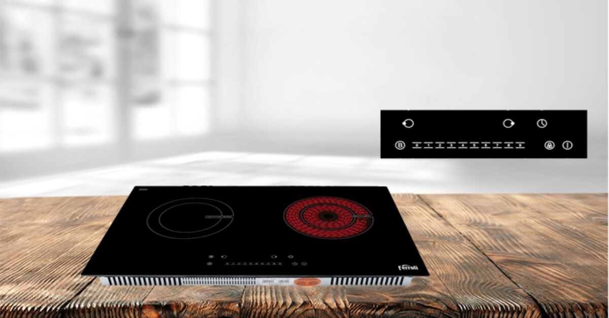 Điểm nổi bật của bếp từ hồng ngoại âm 2 vùng nấu Ferroli IC4200BN