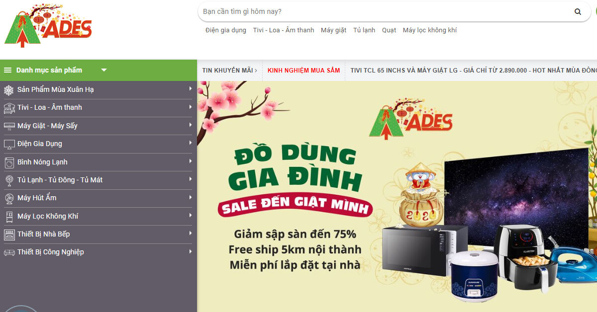 Điện máy giá gốc ADES – Nâng tầm chất lượng cuộc sống