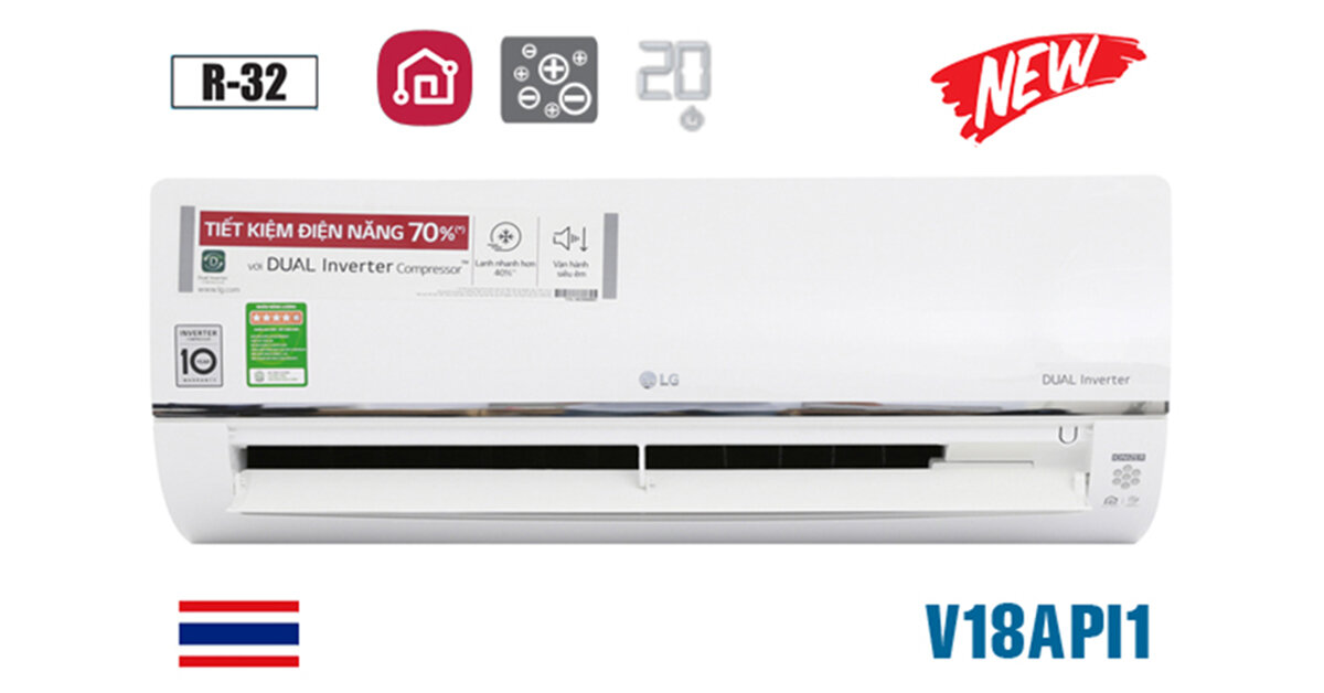 Điều hòa 18000btu inverter LG V18API1 vừa trình làng năm 2021 giá bao nhiêu tiền?