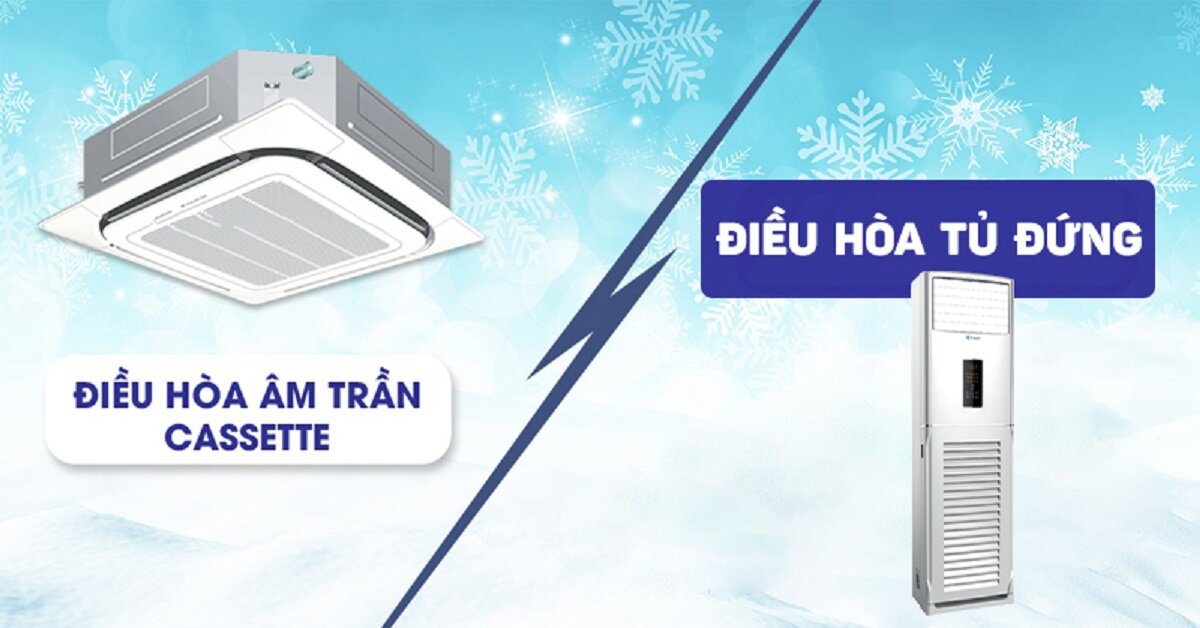 Điều hòa âm trần và điều hòa cây khác nhau thế nào?