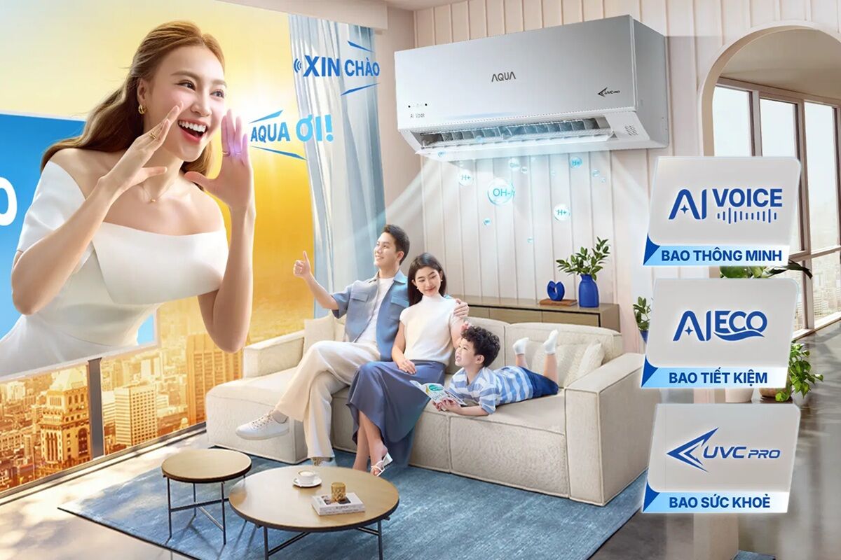 Điều hòa Aqua AQA-RUV10VS siêu thông minh với AI Voice, lại rất tiết kiệm điện