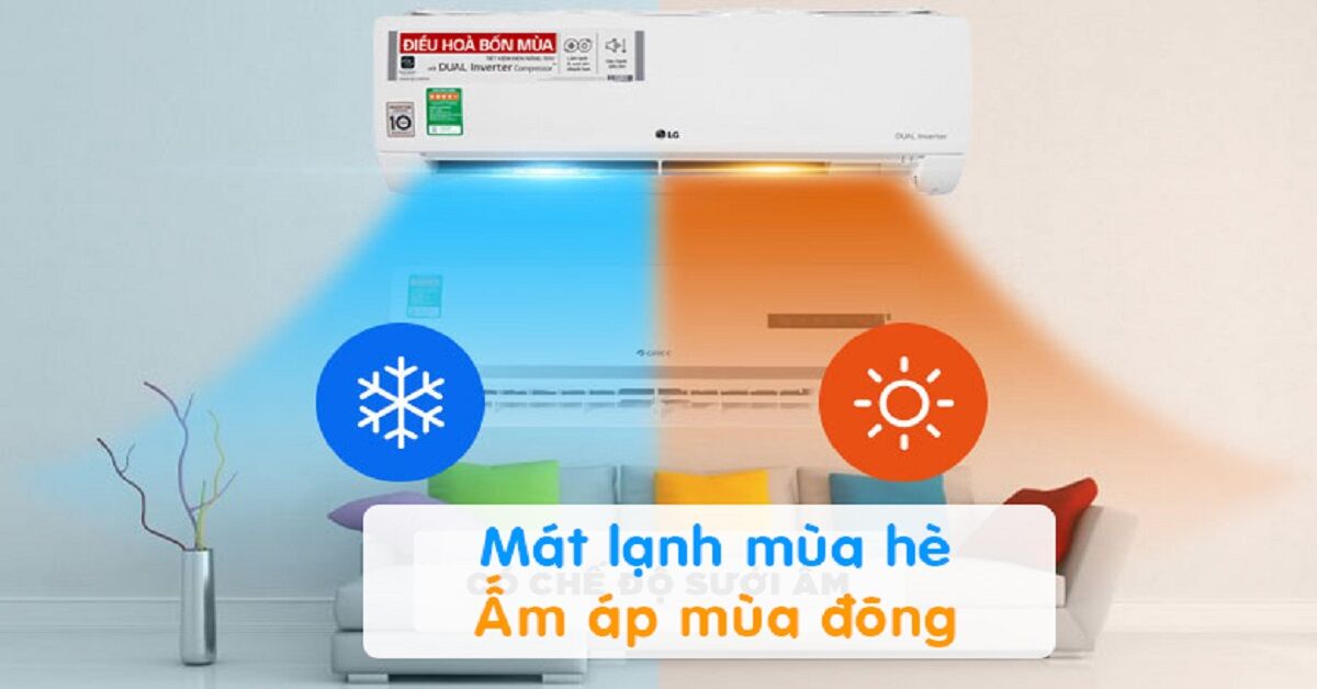 Điều hòa LG 9000 BTU 2 chiều inverter B10API có đặc điểm nổi bật gì?