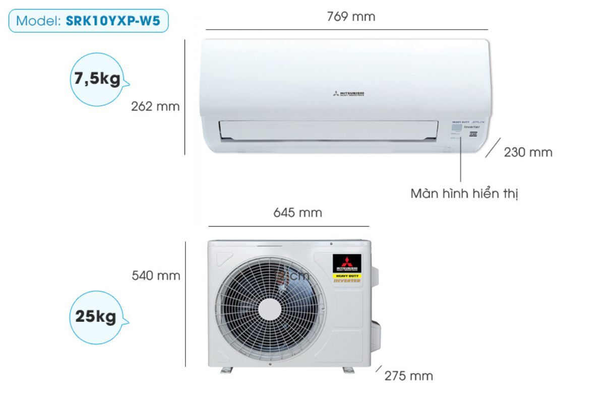 Điều hòa Mitsubishi Heavy SRK10YXP-W5: Giải pháp làm mát siêu xịn, lại tiết kiệm điện