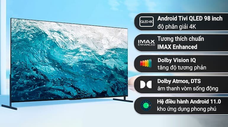 Android Tivi QLED 4K 98 inch TCL 98C735 giá bao nhiêu?