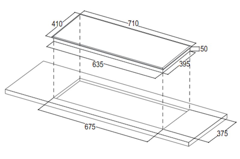 Bếp từ âm 2 vùng nấu Bauer BE 328SI thiết kế hiện đại, giá bán hợp lý