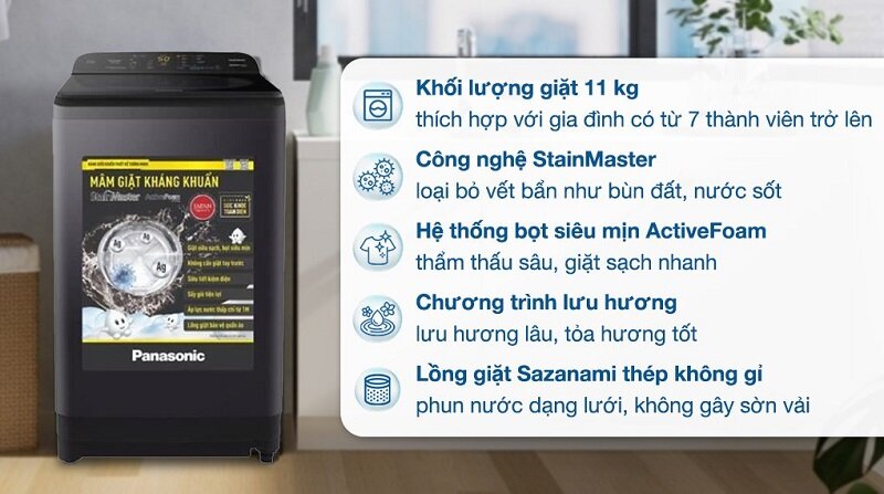 Đánh giá máy giặt Panasonic 11 Kg NA-F110A9DRV/NA-F110A9BRV đời mới 2024