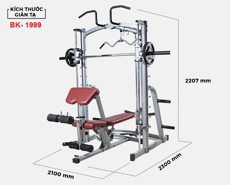 Kích thước của giàn tạ đa  Kingsport BK-1999