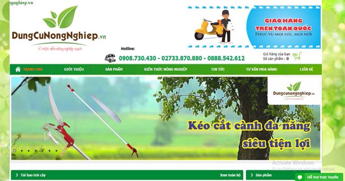 DUNGCUNONGNGHIEP.VN - Siêu thị dụng cụ làm vườn, hạt giống, kéo cắt cành, cưa cành, dụng cụ hái trái.