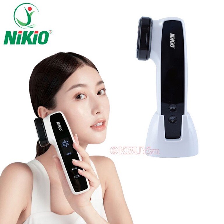 Máy massage mặt ion cầm tay Nikio NK-128 đa năng