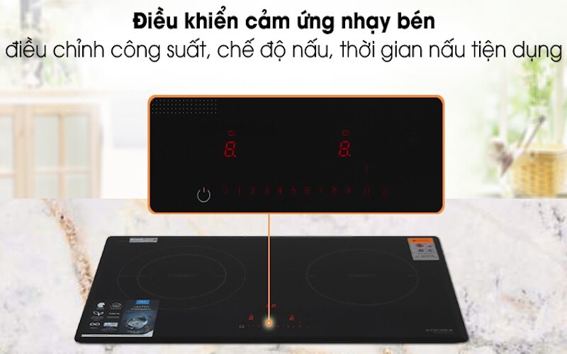 Bếp từ Kocher DI 801GE IPLUS sang trọng, bắt mắt, chất liệu cao cấp