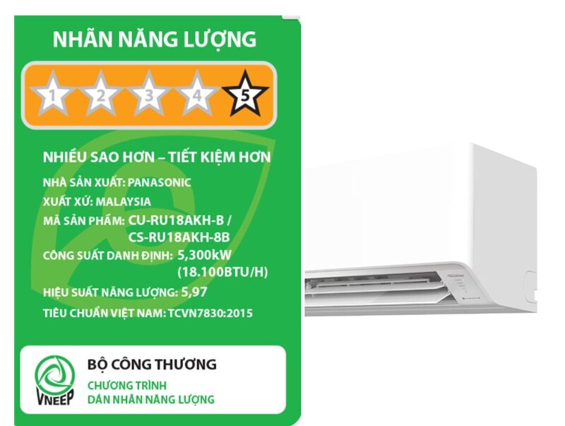 5 tính năng nổi bật của điều hòa Panasonic 18000 BTU inverter CU/CS-RU18AKH-8B