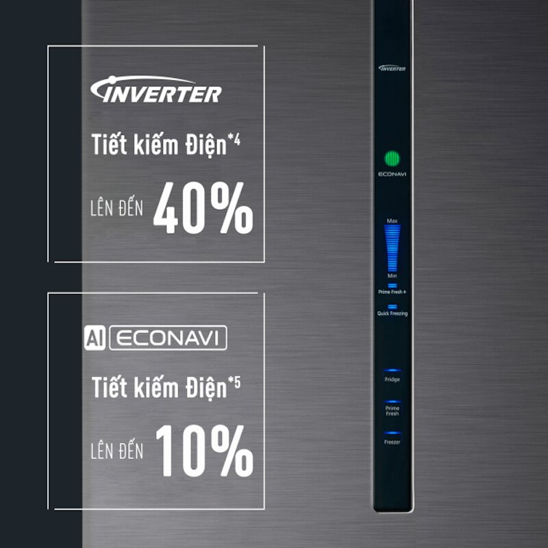 Tủ lạnh Panasonic Inverter 251 lít NR-SP275CPSV thích hợp cho gia đình có từ 2 - 3 thành viên.