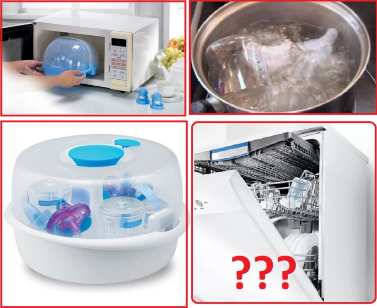 Máy rửa bát có thể tiệt trùng bình sữa cho bé không?