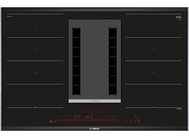 Trải nghiệm sự tiện lợi hoàn hảo với Bếp từ kết hợp hút mùi Bosch PXX875D34E