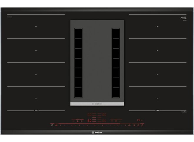 Trải nghiệm sự tiện lợi hoàn hảo với Bếp từ kết hợp hút mùi Bosch PXX875D34E